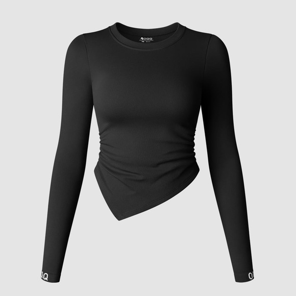 OQQ Long Sleeve Crew Neck Layer T-Shirt Size M - Picture 2 of 6